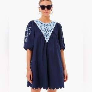 Tuckernuck dress Pomander Place Georgie Embroidered Half Sleeve Mini scalloped